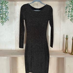 Glittery Black Bodycon Dress
